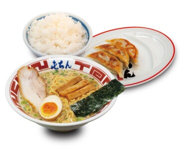 焼餃子定食・瓶ビール