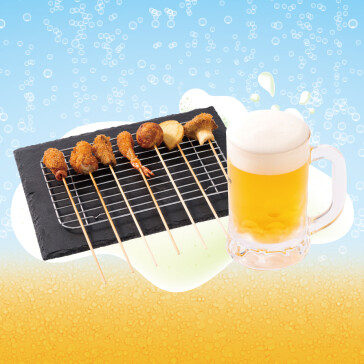 ●店舗おすすめ！ビールにぴったりな串♪　●サッポロ生ビール 黒ラベル